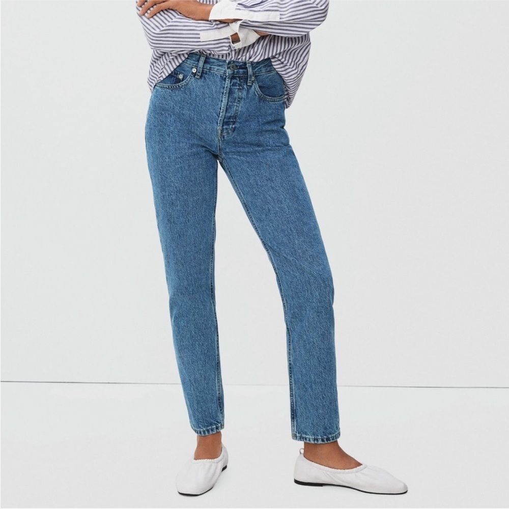 Everlane The Cheeky Jean Crop Medium Blue Wash Jeans
